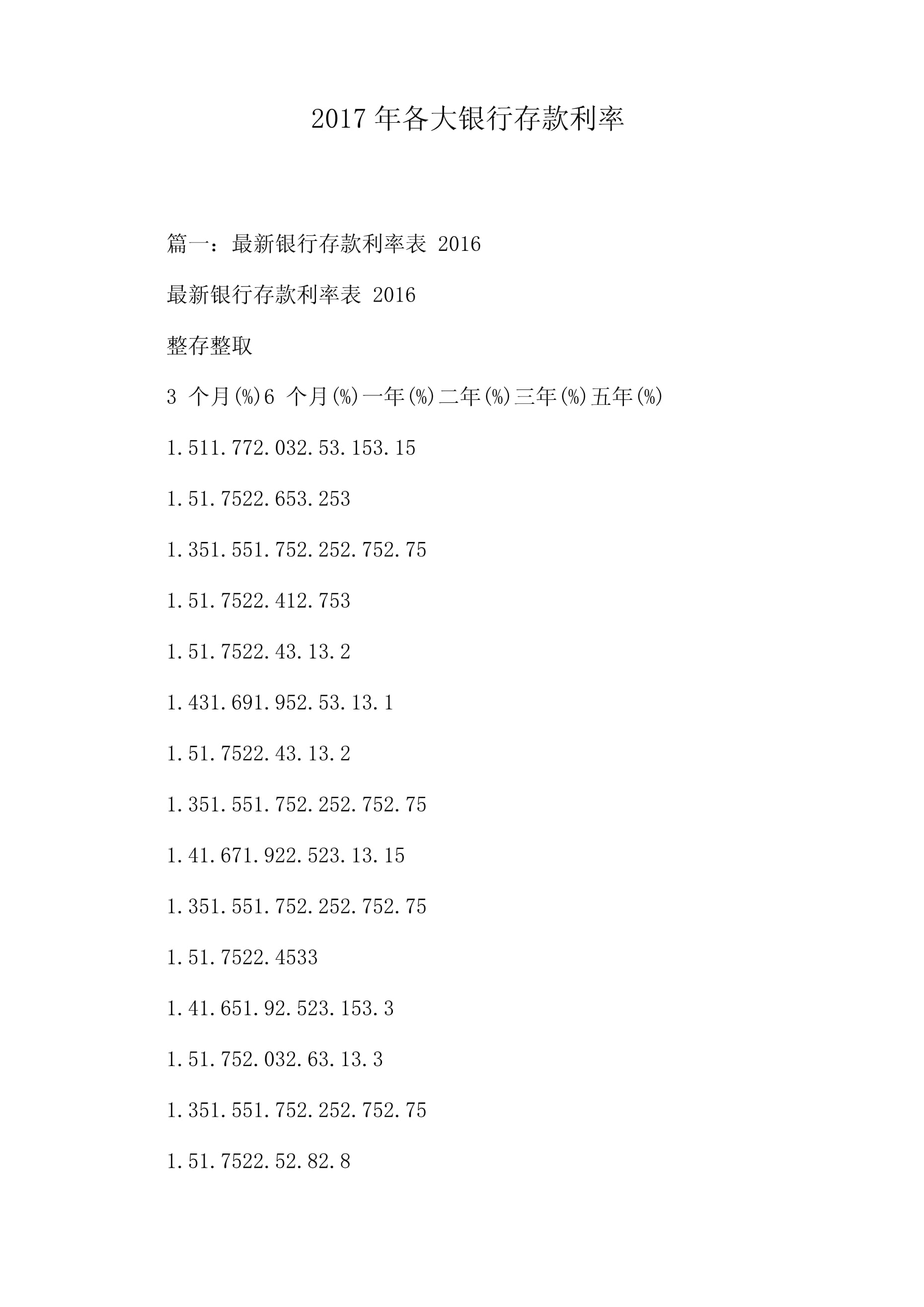 揭秘2017年最新利率动态，影响及未来展望